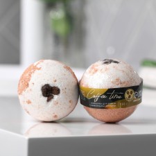A bomb for a bath with coffee beans 