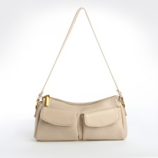 Female bag Textura, average size, beige color