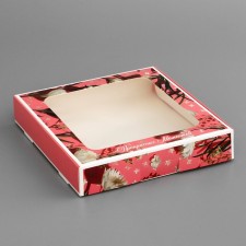 Box a gift team with a window, packaging, 