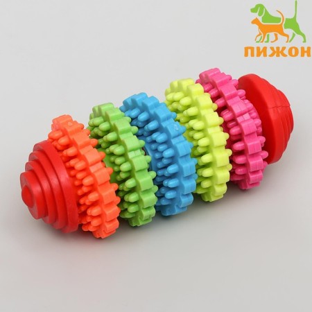 Little toy "gears" (5 rotating rings), TPR, 10 cm, mix of flowers