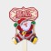 Topper decorative "Santa Claus on a swing" 20.5x71 cm