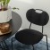Hillen chair, 565 × 445 × 785 mm, black color