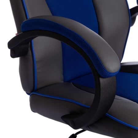 Armchair for gamers Racer GT New Eco -leather/fabric, metallic/blue, 36/10-8