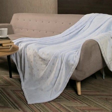 Blanket - "peas" bedspread, size 75x100 cm, blue color-1