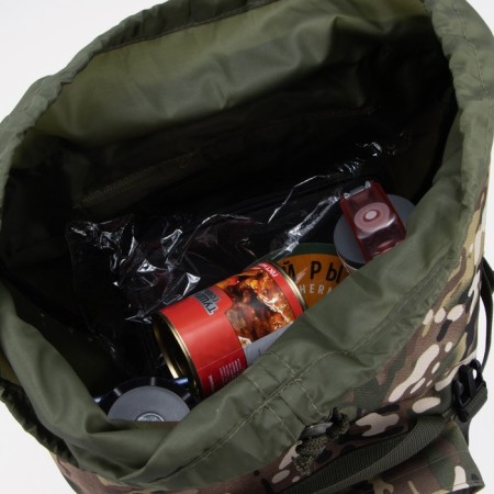 Tourist backpack, 50 l, lightning department, 3 outer pockets, huntsman, camouflage color-10