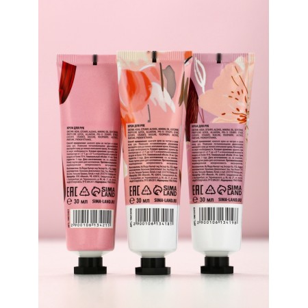 Set of three hand creams in a bag, moisturizing, nutrition and softening-5