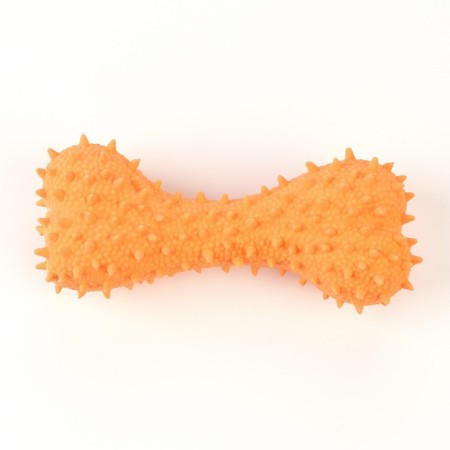 Fresh toy for dogs from latex "Bent bone", 14 cm, orange-1