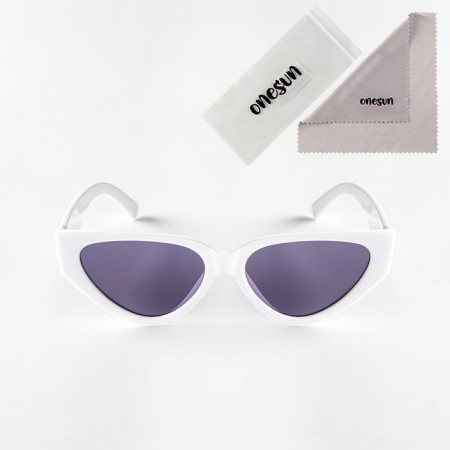 Sunglasses "OneSun", UV 400, pipe 14 cm, width 15 cm, lens 4.2 x 6.5 cm, white-1