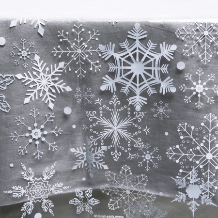 New Year's tablecloth “Happy New Year”, snowflakes, 130x200 cm-4