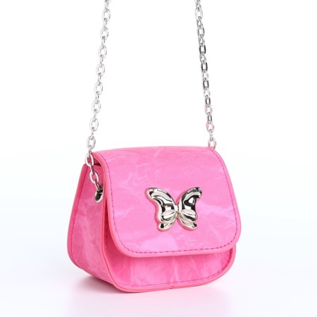 Female bag on a magnet, pink color-4