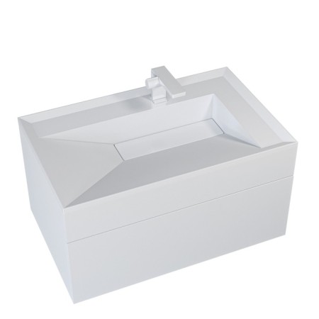 Walked shells Uperwood Lotus 80 cm, rectangular, white matte-6