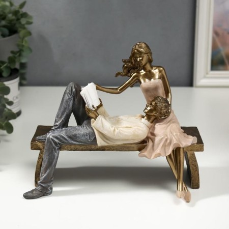 Polystone souvenir "A couple in love on a bench" 18x13x22.5 cm