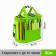 Thermosuma with a zipper 20 l, green color