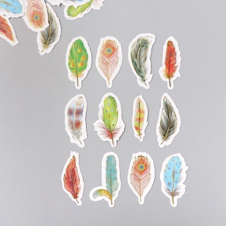 Stickers for creativity "Pees" embossing gold set 48 pcs 9x7x0.8 cm-1