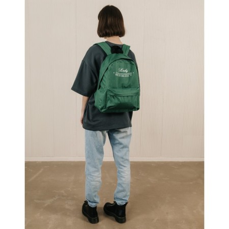 Backpack School Textile Lucky Moment, with pocket, 29x12x40, green color-10