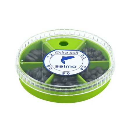 Sinker Salmo Extra Soft, set No. 1 Small, 5 sections, 0.3-1.2 g, 60 g-1