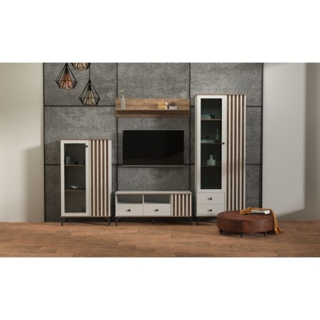 Hinged shelf "Liberty" 51.10, 820 × 176 × 320 mm, white color / oak canyon-1