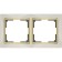 Frame for 2 posts WL03-FRAME-02-VORY-GD, color gold, ivory