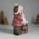 Souvenir Ceramics Light "Baby in a red coat, with a bear on a gift" 12x6.5x20 cm