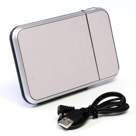 Clock - Electronic desk an alarm clock with a projection on the ceiling, calendar, 2AAA, USB-4