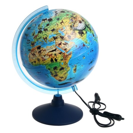 Interactive zoogeographic globe with a backlight 250mm int12500306