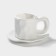 Tea couple ceramic "basalt", 2 items: mug 200 ml, saucer d = 14.8 cm, white color