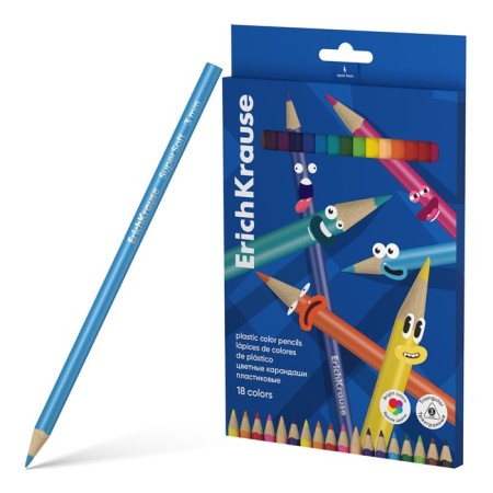 Карандаши 18 цветов, ErichKrause, "Color Friends" трехгранные, микс-1