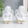 Polystone souvenir "Snowty Angel with a book" with gold MIX 9.5x7.5x6.5 cm