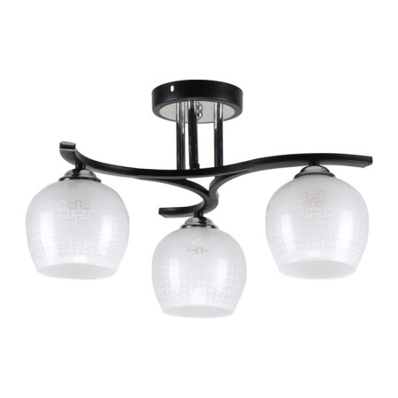 Lamp ceiling Economy light 10162/3bk+CR WT, 3x60W, E27, 27x48x48 cm, color chromium