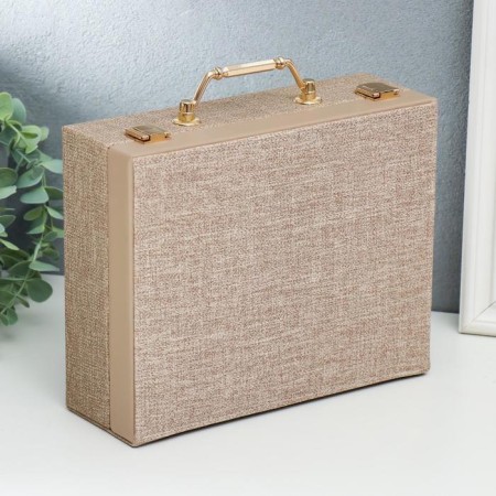 Casket to the leatherette for jewelry "Mokko" combined suitcase 8x18x23 cm