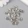 Bead for creativity metal "shell" silver 0.8x1 cm