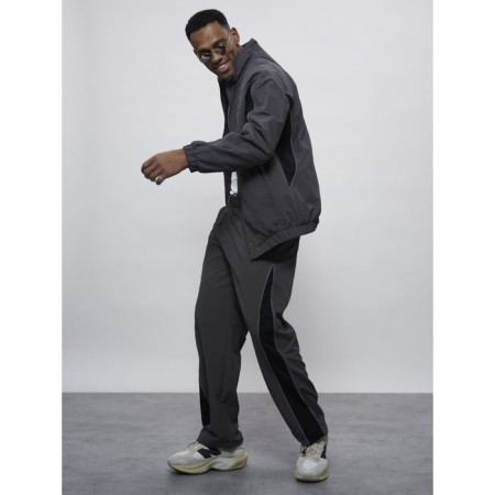 Male tracksuit, size 48, gray color-17
