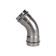 Two-Frame Rommer RSS-0005-000054, VPR-UPR, D = 54 mm, 45 °, press, stainless steel. steel