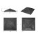 PPK cap to a fence column, 1.5 × 1.5 bricks, 39 × 39 × 4.5 cm, black, “smooth”