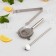 Set for the Big John Bar, 5 objects: forceps, stretcher, spoon, shaker, jigger, stainless steel