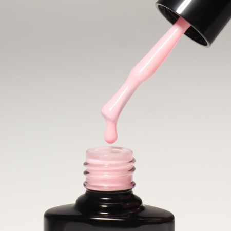 Camouflage base for nails, 3 phase, 8ml, led/uv, pale pink color (049)-5