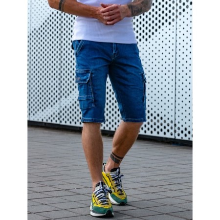 Male shorts, size 50, blue color-4