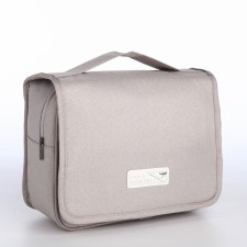 Cosmetic bag classic, 24*10*18, lightning department, hook, gray hook