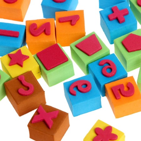 Developing set of "numbers and figures" with stamps, reusable seals-5