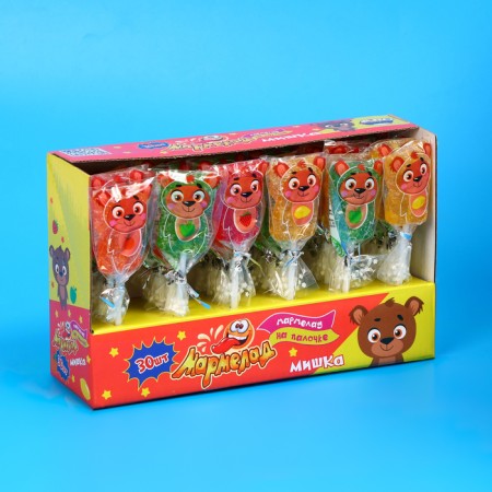 Marmalade curly on the stick "Bear", 14 g