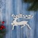 Christmas tree decoration "Running deer" 10x15 cm, white