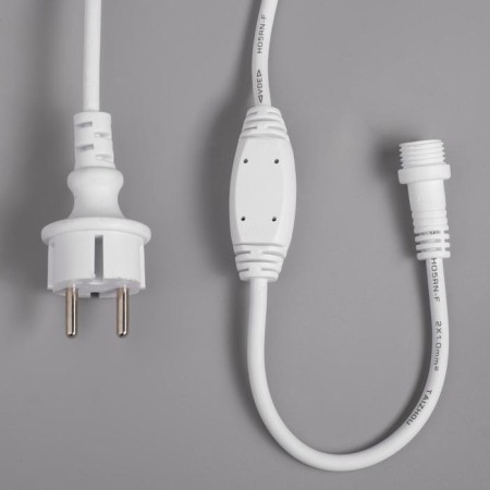 Girland "Curtain" 2 x 6 m, IP65, UMS, white rubber thread, 1440 LED, glow warm white, 220 V-4