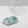 Stand for jewelry "Portable box" 3 cells, 7 stripes, 15 × 8 × 5 cm, green color