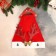 New Year's cap "Deer Horn" Red 27x35 cm