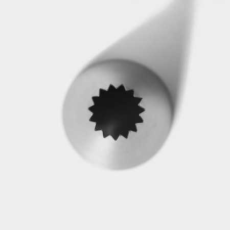 Konfinett confectionery nozzle "French star", d = 3 cm, output d = 1 cm, stainless steel-2