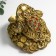 NECK Polystone for bronze "Cash toad on coins and gold ingots" 7.5x9x11 cm