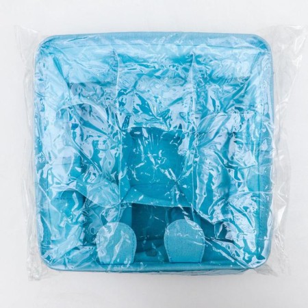 Storage basket with handles of the share "Bear", 9 cells, 28 × 28 × 11 cm, blue color-4