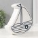 Piggy bank Ceramics "Shipyard" White 20x5.2x19.5 cm