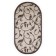 Carpet "Tsinovka", Oval shape, size 80x150 cm
