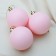 Set of balls plastic D-5.5 cm, 3 pcs "matte" pink